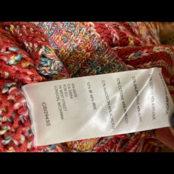 NWT Red multicolor knit sweater size XS - Picture 5 of 6